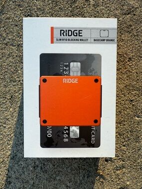 Ridge Slim RFID Blocking Wallet - Basecamp Orange